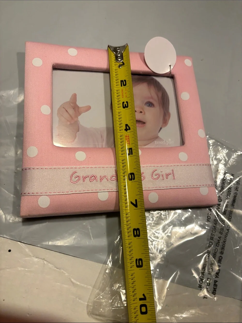 Mudpie grandpa’s girl photo frame pink